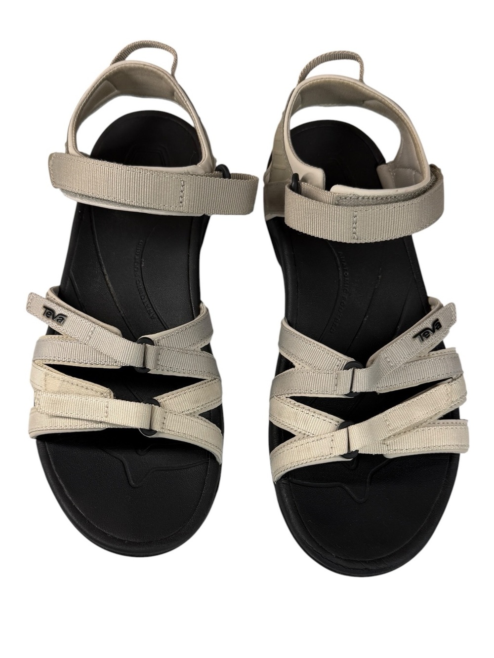 Teva Tirra Sport Sandals Women’s 11 Taupe Beige Strappy Hiking Water